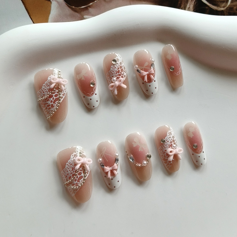 10 szt. Francuskie paznokcie d – Nail Art Press On recenzja i cena