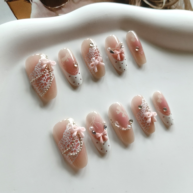 10 szt. Francuskie paznokcie d – Nail Art Press On recenzja i cena