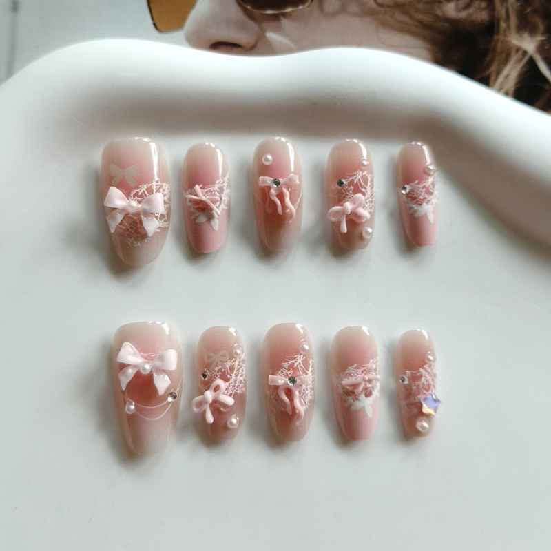 10 szt. Francuskie paznokcie d – Nail Art Press On recenzja i cena