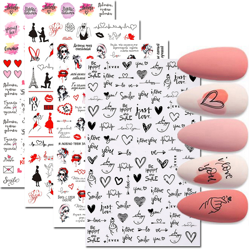 Naklejki do paznokci Miłość Se – Nail Art Valentines Day recenzja i cena