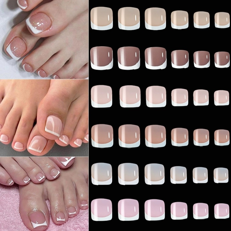 120 szt. Kwadratowe Francuskie – Nail Art Ombre recenzja i cena