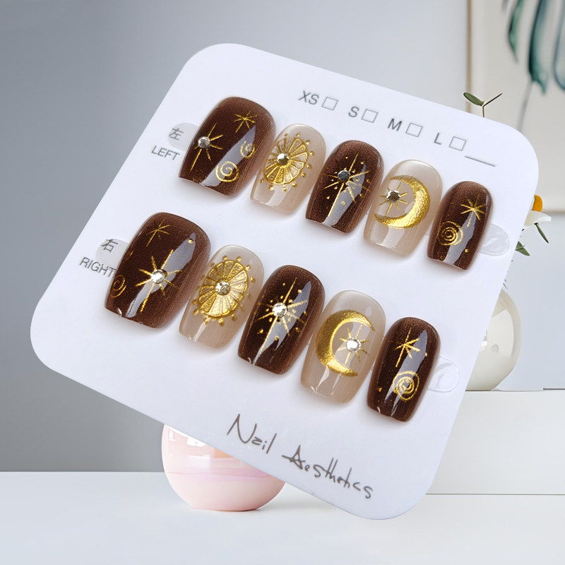10 szt. Jesienno-zimowe brązow – Nail Art Press On recenzja i cena
