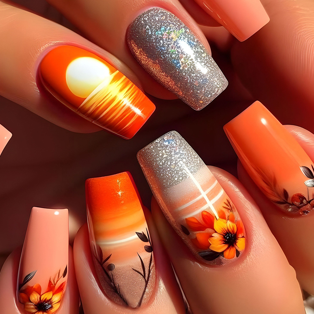 24 szt. Niebieskie Naklejane P – Nail Art Press On recenzja i cena