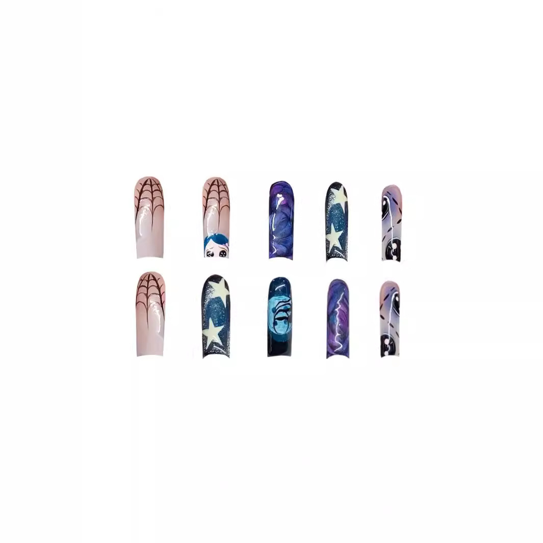24szt Y2k Star Graffiti Press  – Nail Art Press On recenzja i cena