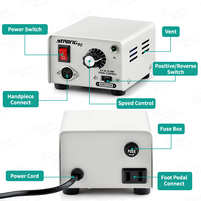 65W Strong 90 mikrosilnik 102L – Nail Drill Machine recenzja i cena