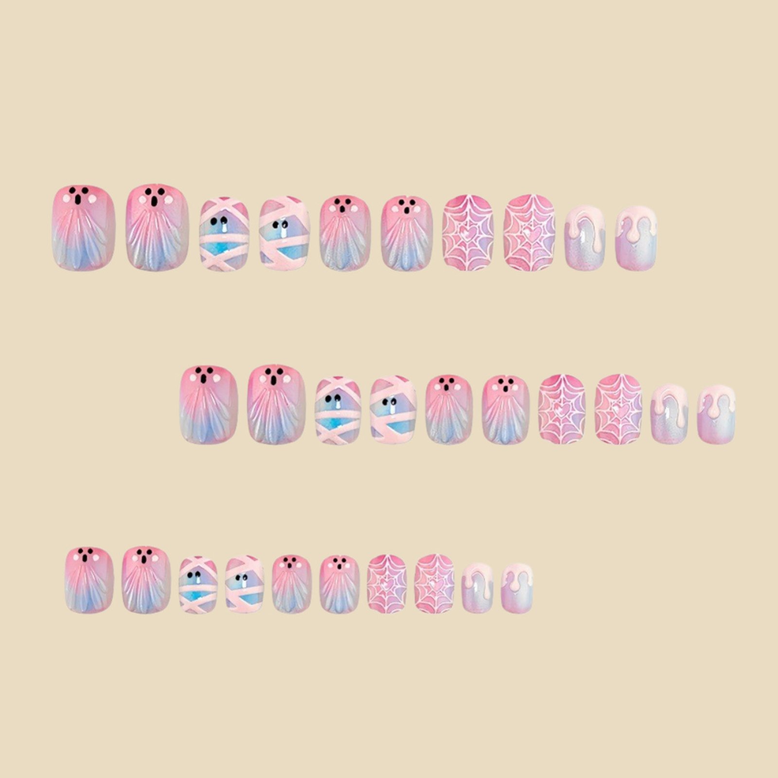 30 sztuk – urocze, halloweenow – Nail Art Press On recenzja i cena